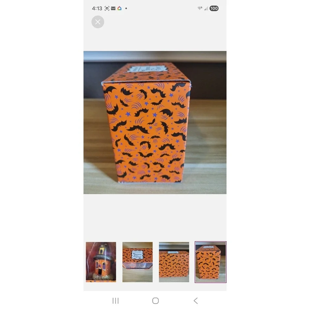 Johanna Parker Transpac Halloween Haunted House Salt Pepper Shakers Pumpkin New